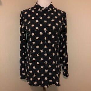 Equipment Slim Signature Star 100% Silk Longsleeve ButtonUp Shirt,Size-SP,GUC